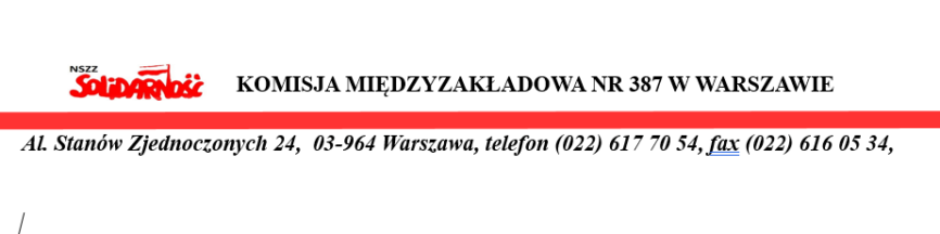 SOLIDARNOŚĆ OŚWIATA – Komisja Międzyzakładowa nr 387 w Warszawie